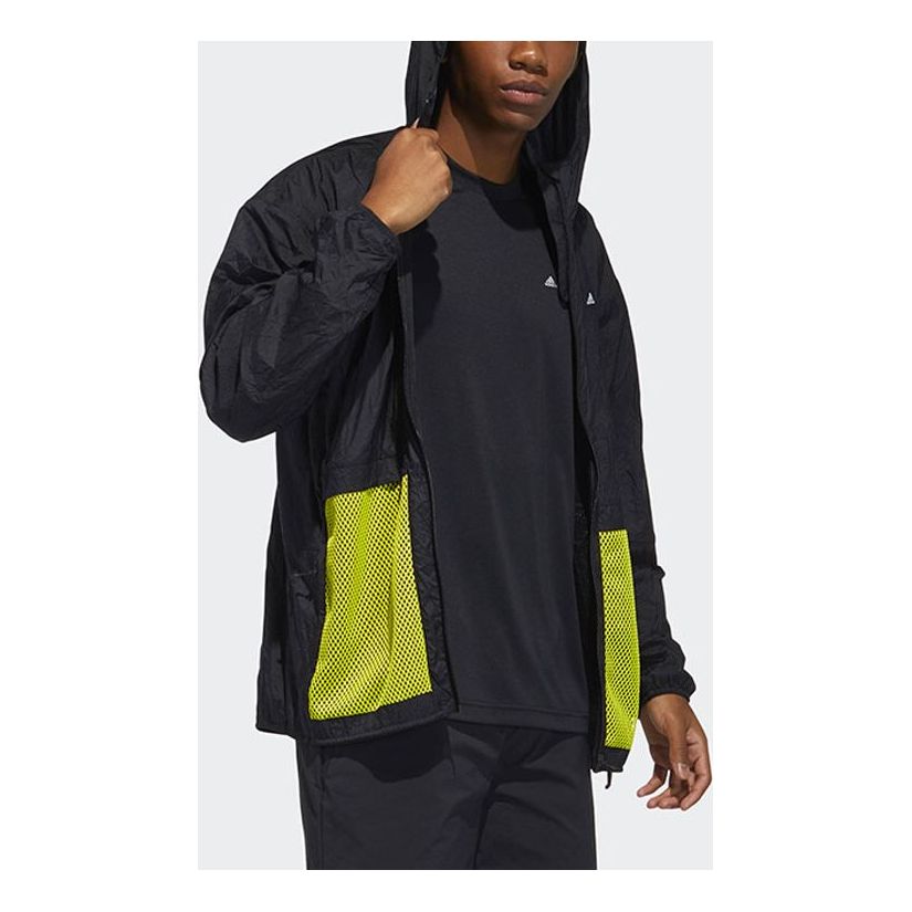 Tuulitakki adidas Performance Terrex Bao Pack Windbreaker Hooded Jacket with Mesh Pockets Musta | GN7601