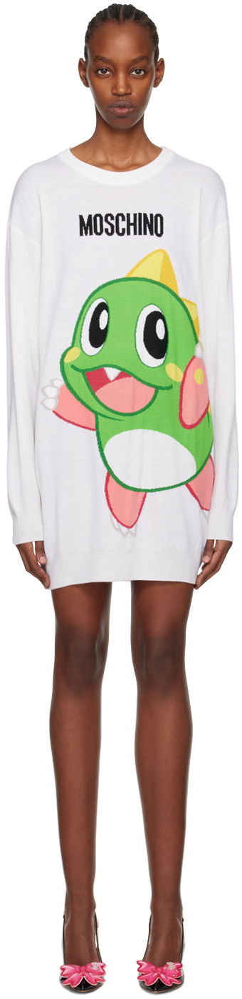Mekko Moschino Puzzle Bobble Minidress "Off-White" Valkoinen | 0480 1000 A1001