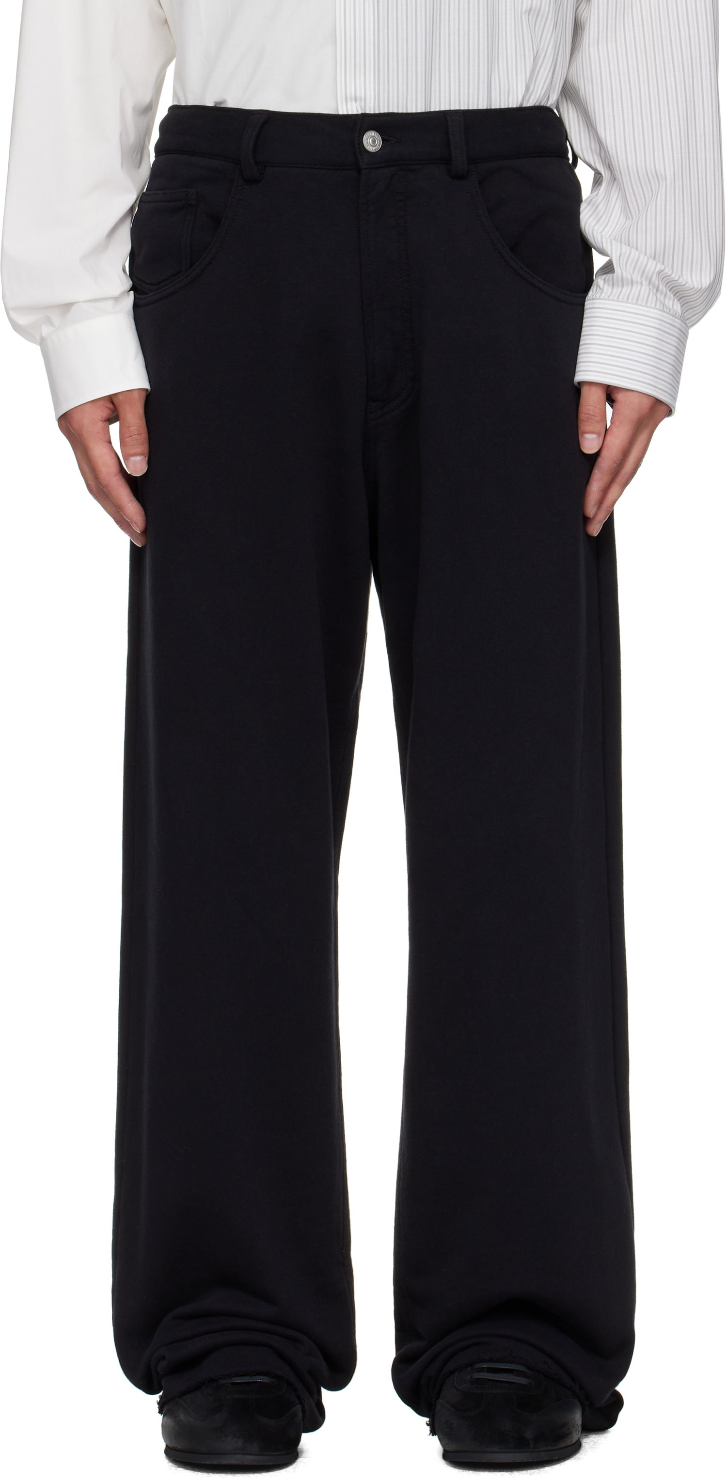 Housut Maison Margiela MM6 Maison Margiela Cotton Sweatpant Trousers Musta | SH0KA0056 M25014, 0