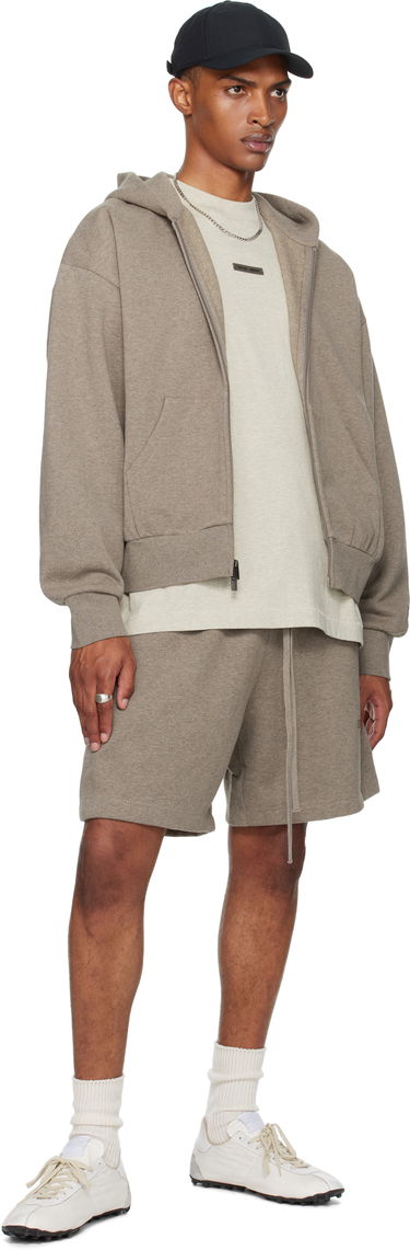 Huppari Fear of God Fear of God ESSENTIALS Classic Fit Fleece Zip-Up Hoodie Harmaa | 192SP254783F, 3