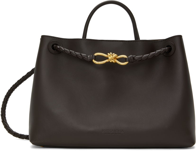 Kangaskassi Bottega Veneta Medium Andiamo Leather Shoulder Bag Musta | 810214 V4O92