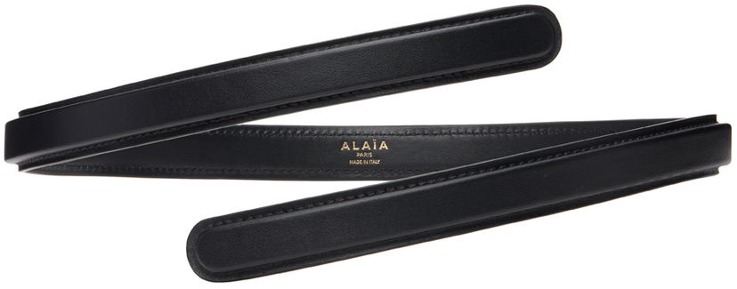 Vyöt Alaïa ALAÏA Flex Thin Twist Belt Musta | AA1C113FCA314