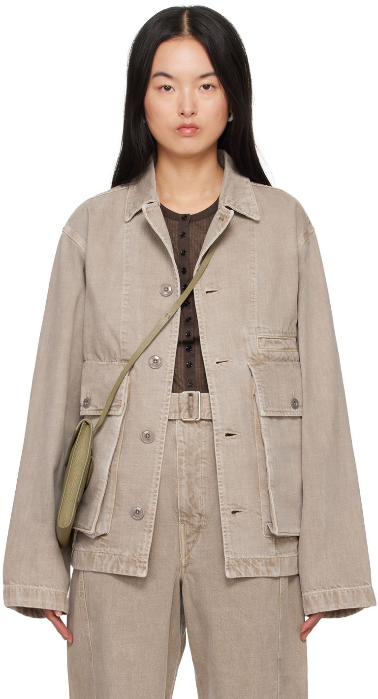 Takki LEMAIRE Lemaire Boxy Denim Jacket Beige | OW306 LD1017