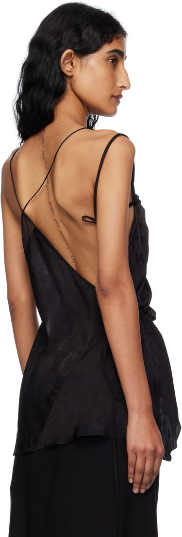 Tankkitoppi Ann Demeulemeester Vepa Ramage Jacquard Slip Top Musta | B0012832-FA611-099, 2