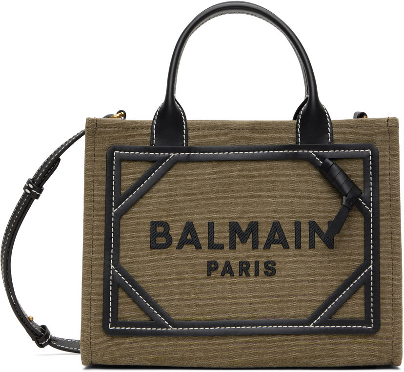 Kangaskassi Balmain Balmain B-Army Small Tote Bag Vihreä | DN1FE809TDVY