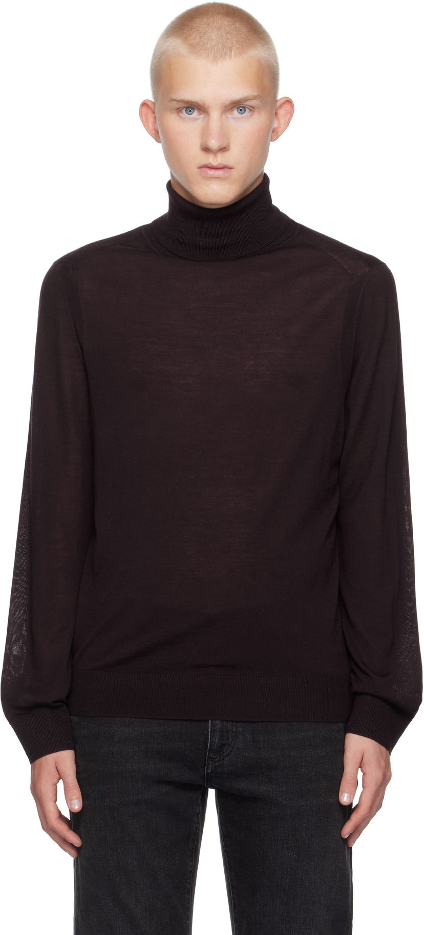 Villapaita Paul Smith Paul Smith Roll Neck Turtleneck Ruskea | M1R-565X-M02093-59