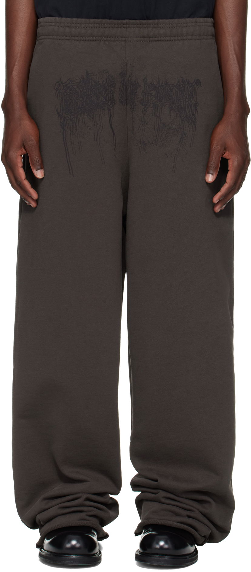 Verryttelyhousut VETEMENTS Vetements Cradle of Filth Dripping Logo Baggy Sweatpants Harmaa | UCF76SP450C