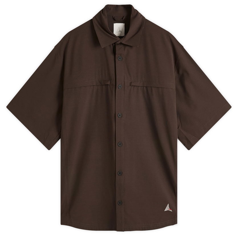 Paita ROA Dot Air Short Sleeve Shirt, Size Large Ruskea | RBMW0371FA263-BRW0003
