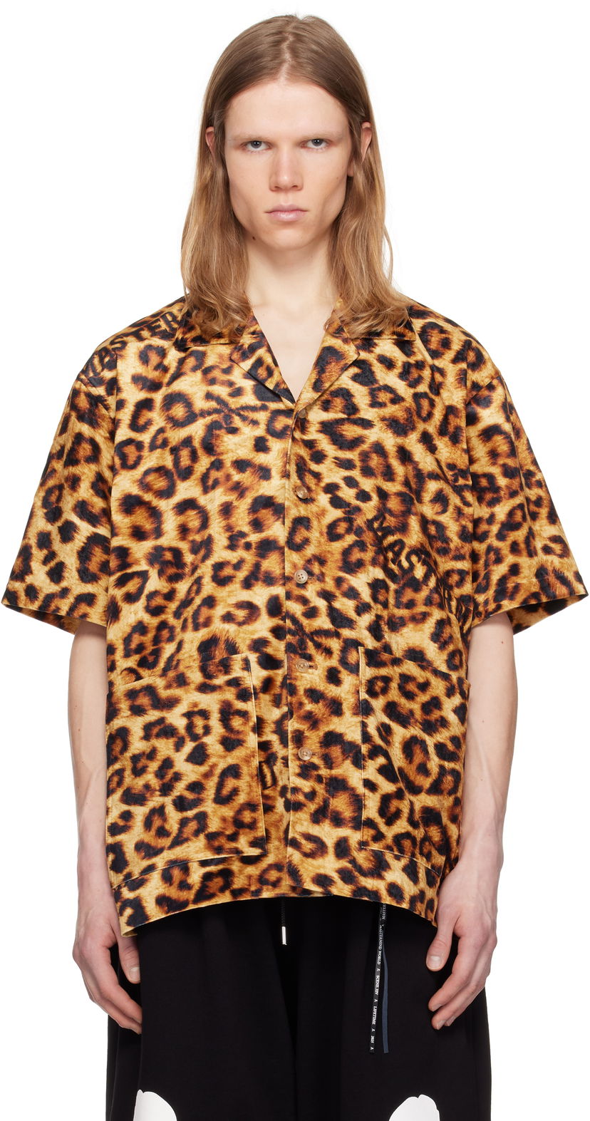 Paita Mastermind WORLD Mastermind World Leopard Short Sleeve Shirt Ruskea | MW25S14-SH015-600