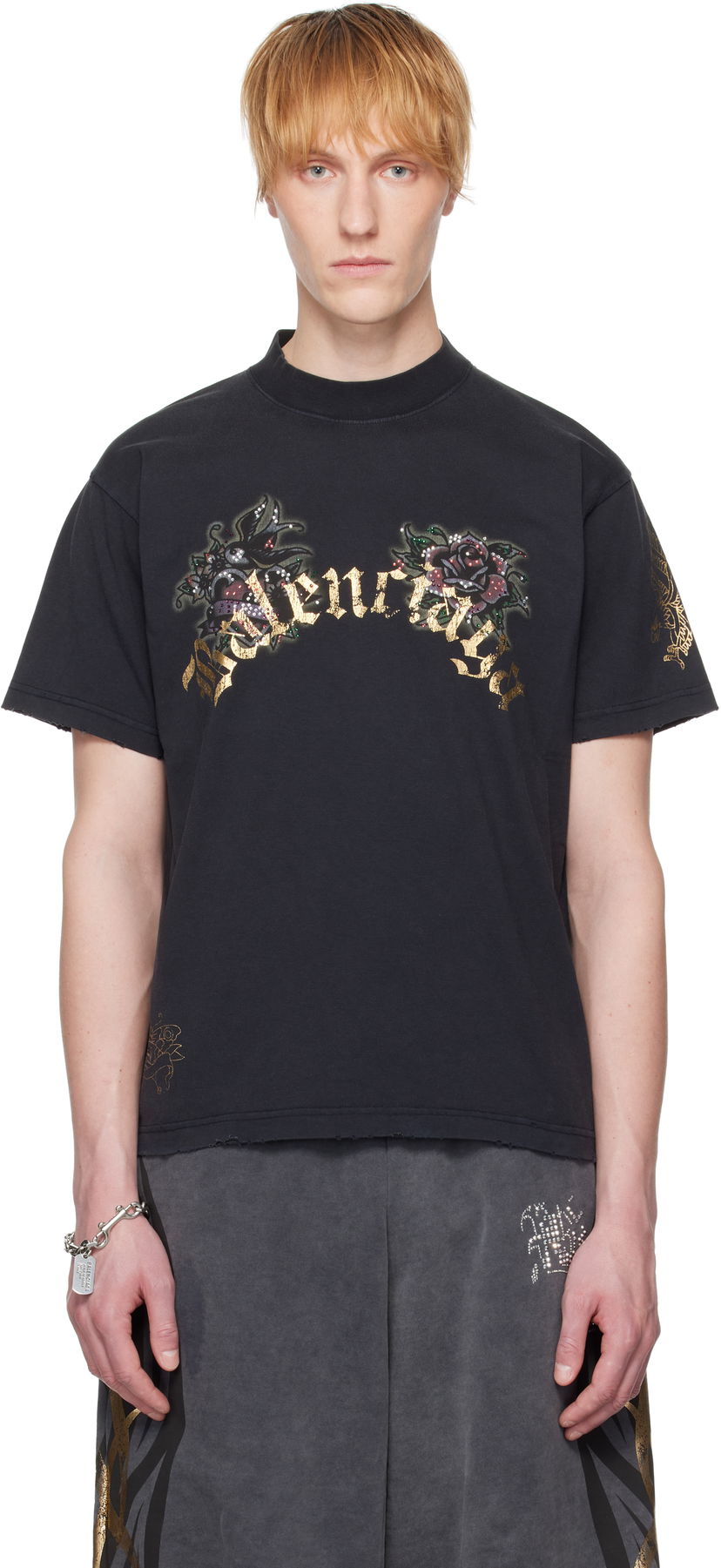 T-paita Balenciaga Balenciaga Tacky Tattoo T-Shirt Musta | 809122TRVZ2