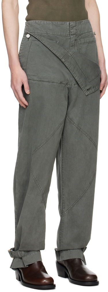 Housut Dion Lee Shell Trousers Harmaa | C2175PS24, 3