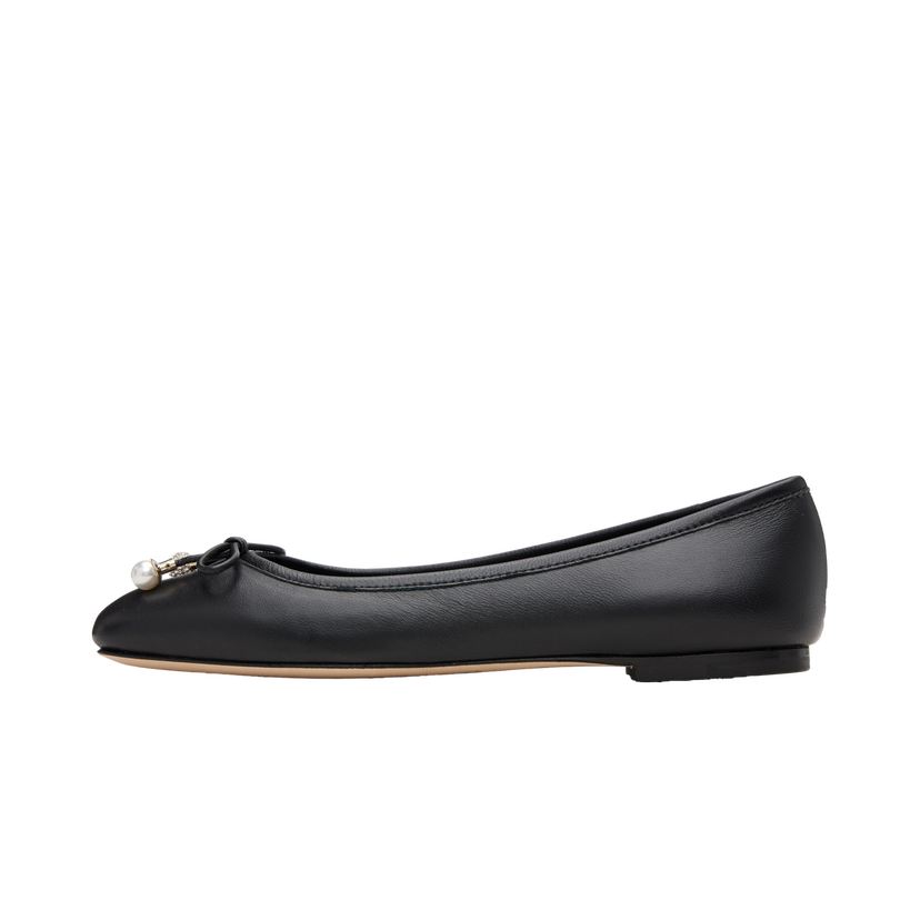 Tennarit ja kengät Jimmy Choo Jimmy Choo Elme Pearl Ballerina Flats Musta | ELME FLAT