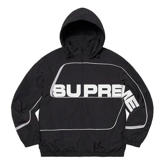 Tuulitakki Supreme Paneled Track Jacket Musta | SUP-FW21-115