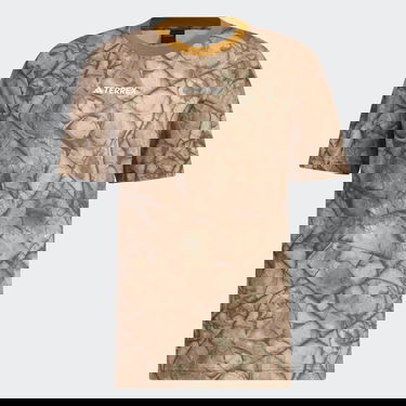 T-paita adidas Performance Terrex National Geographic Graphic Tencel Short Sleeve Tee Beige | IC4941, 5