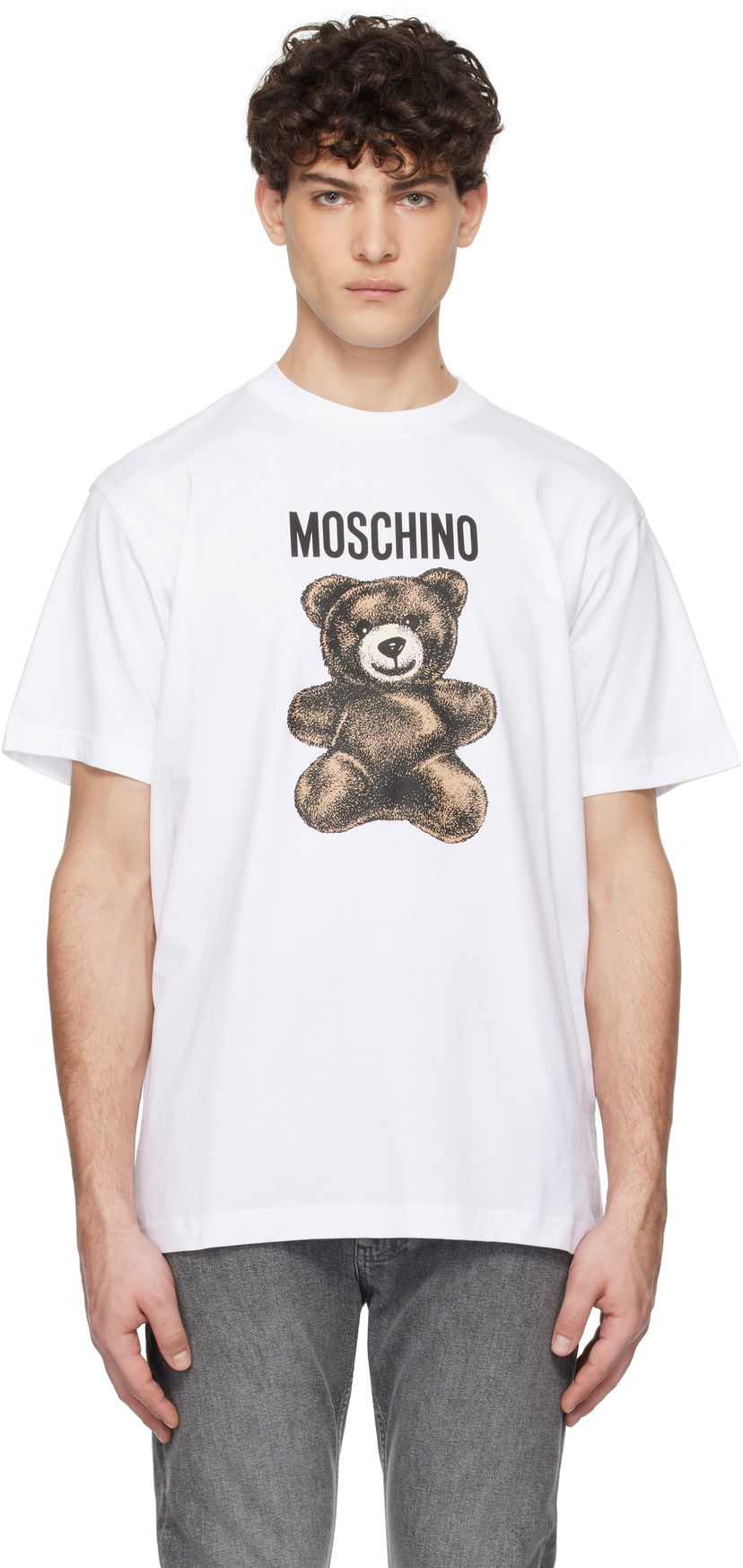T-paita Moschino Moschino Teddy Bear Graphic T-Shirt Valkoinen | 251ZZV071002411001