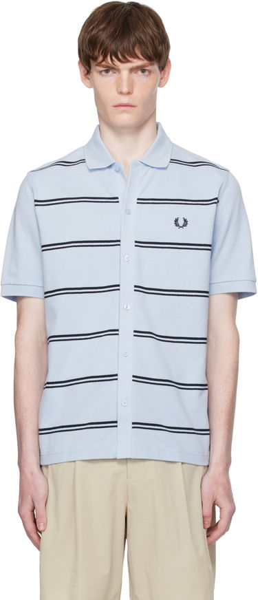 Poolopaita Fred Perry Fred Perry Striped Button-Through Polo Sininen | M9906, 0