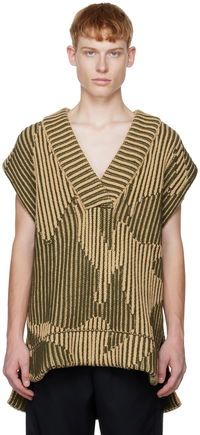 Feng Chen Wang Jacquard Oversized V-Neck Vest