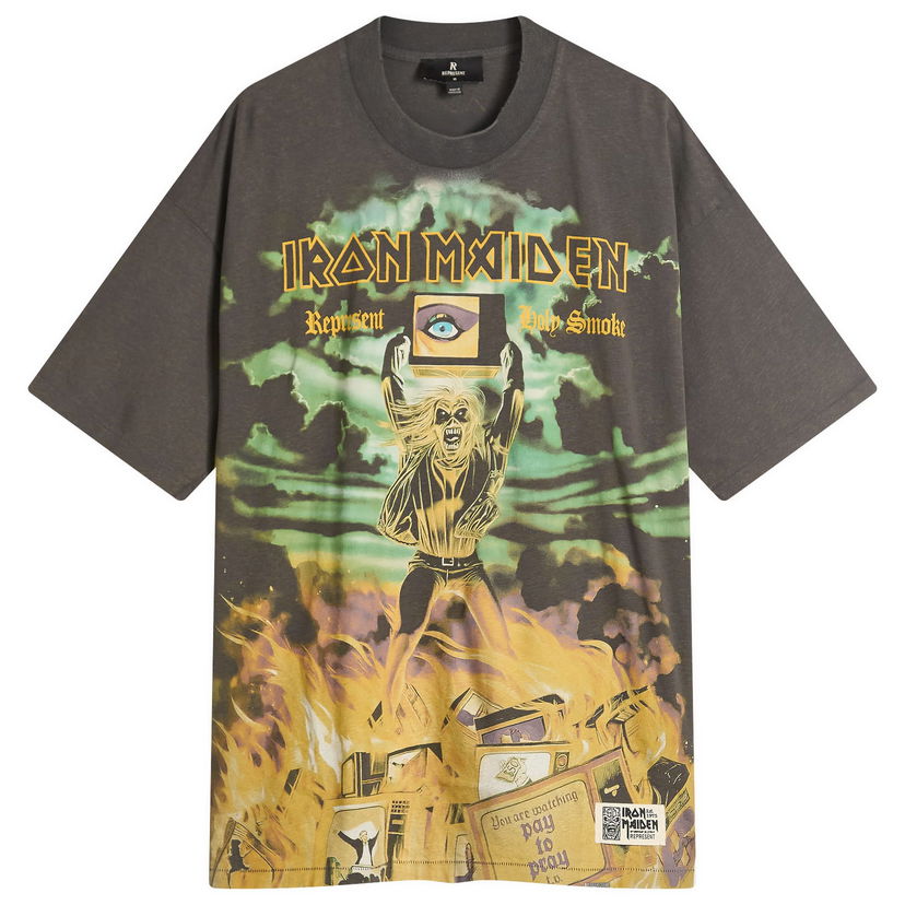 T-paita Represent Clo Iron Maiden Holy Smoke Graphic Tee Harmaa | MLM100586-46