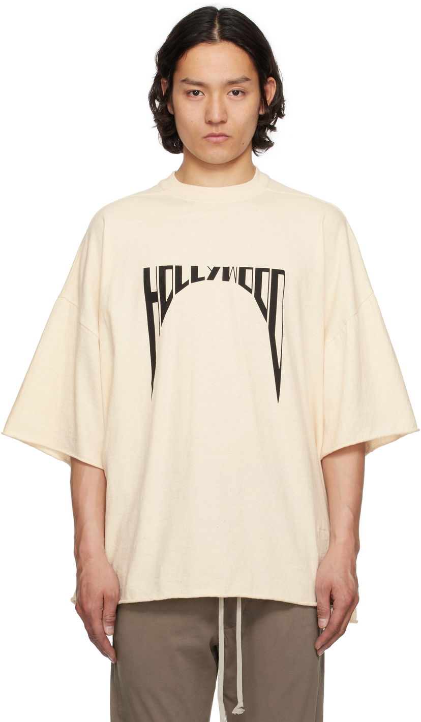 T-paita Rick Owens Rick Owens DRKSHDW Hollywood Tommy T-Shirt Beige | DU01E3259 RNNEP2
