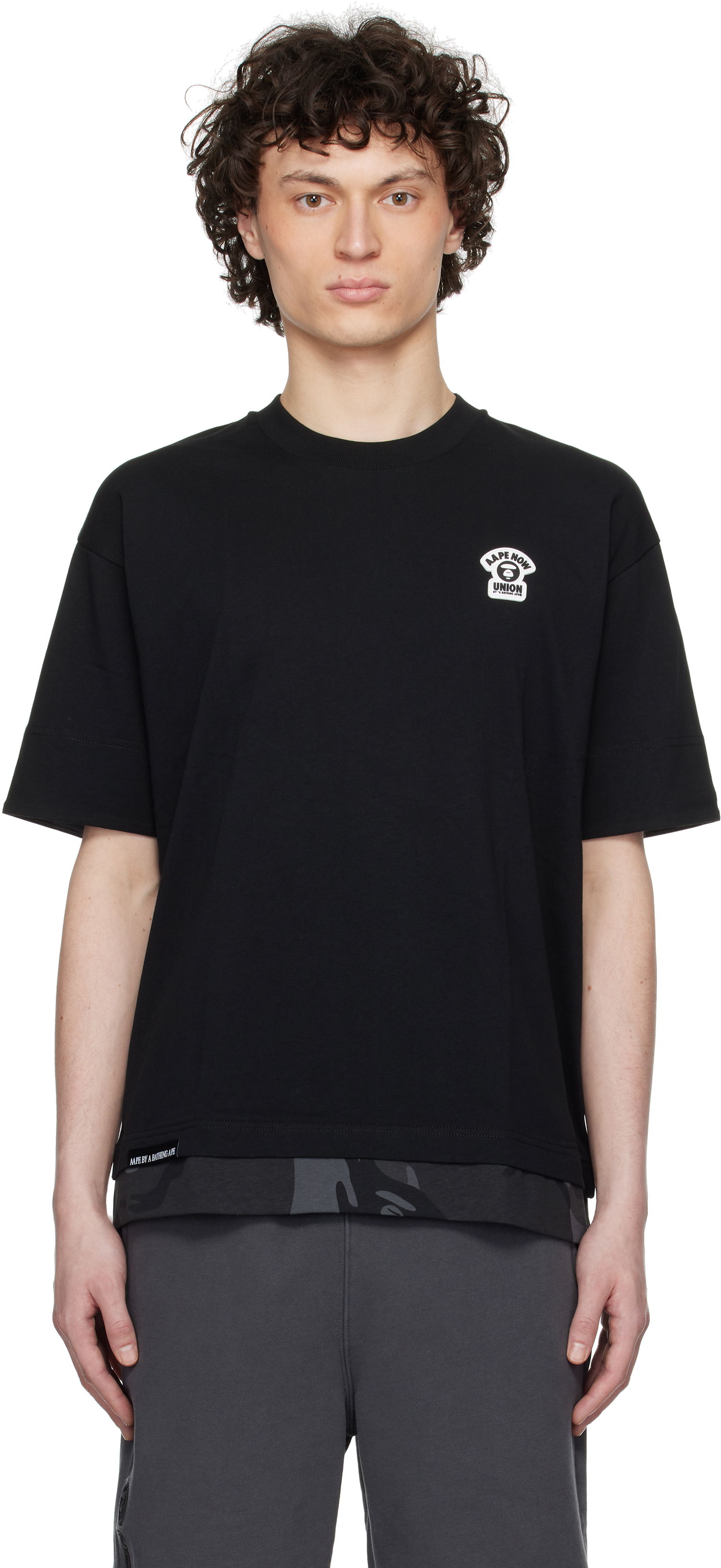 T-paita AAPE by A Bathing Ape AAPE by A Bathing Ape Fancy Main T-Shirt Musta | AAPTEM1652XXNBKX, 0