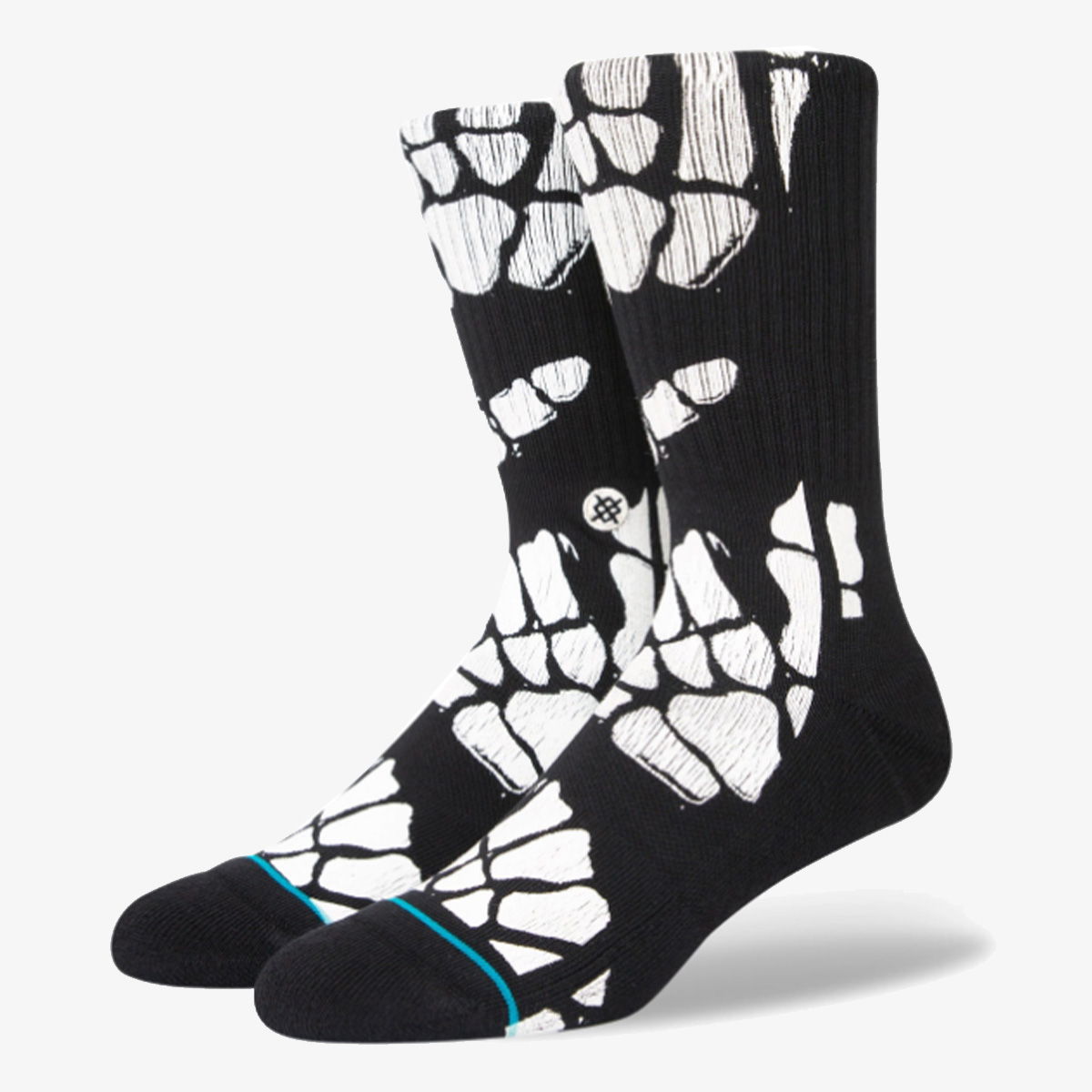Sukat Stance Skeleton Print Socks Musta | A556C22ZOM-BLK, 0