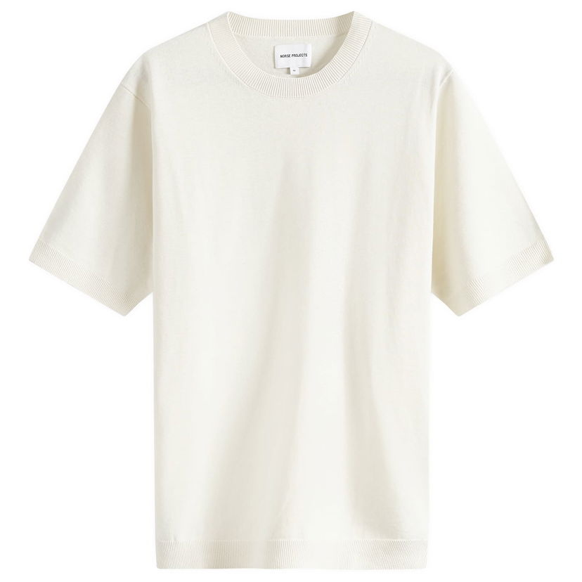 T-paita NORSE PROJECTS Rhys Knitted Valkoinen | N45-0600-0219