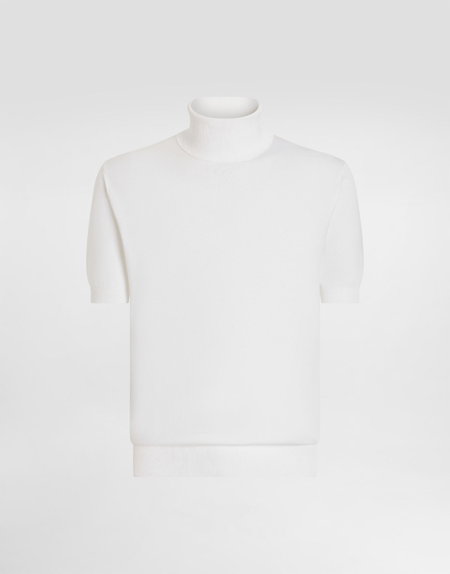 Villapaita Dolce & Gabbana Dolce & Gabbana Short-Sleeved Cotton Turtleneck Valkoinen | GXW49TJBCFVW0001, 0