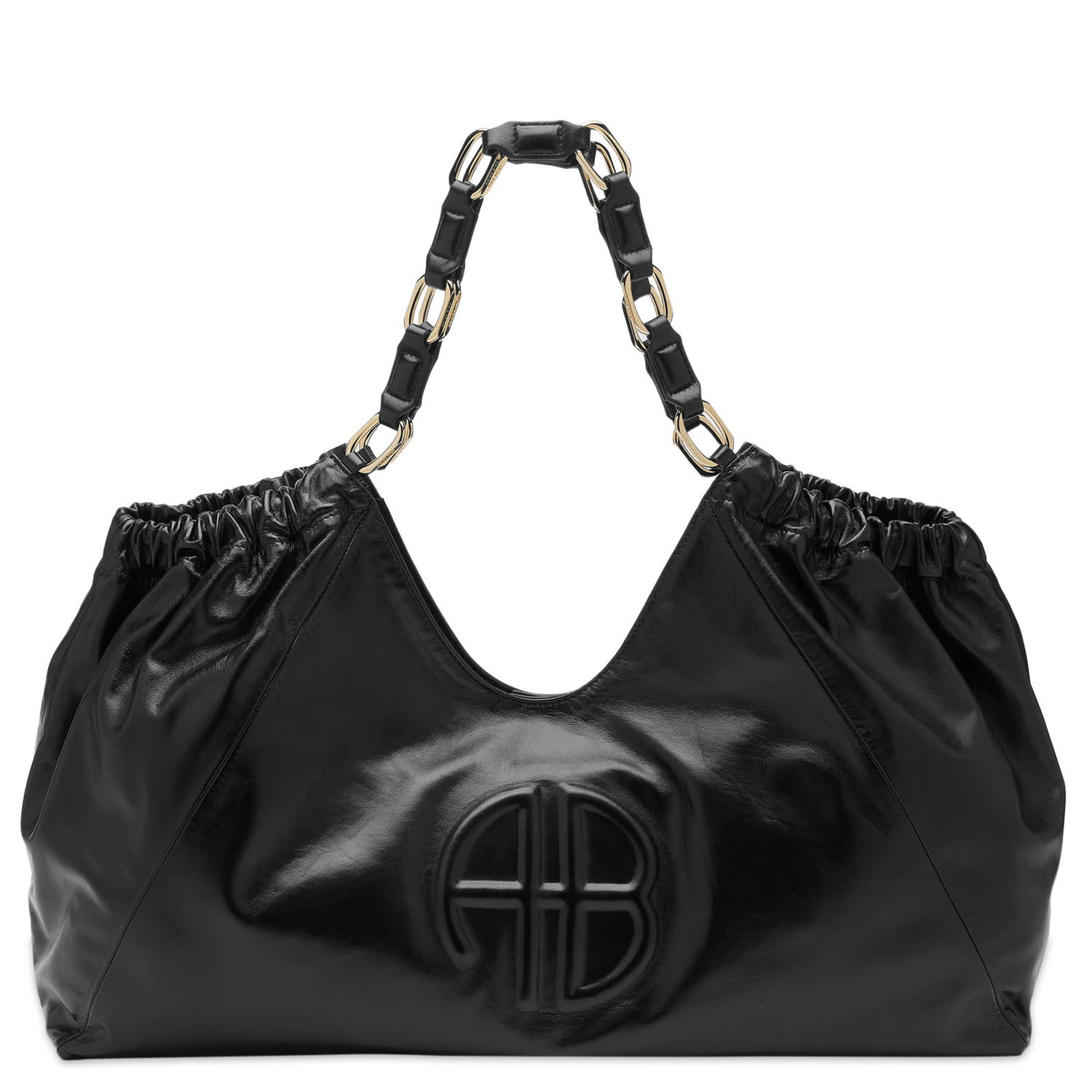 Käsilaukku Anine Bing Leather Tote Bag With Chain Handles Musta | A-13-3087-000, 1