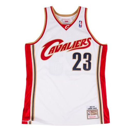Jersey Mitchell & Ness Mitchell & Ness Cleveland Cavaliers LeBron James Authentic Jersey Valkoinen | AJY4CP19125-CCAWHIT03LJA