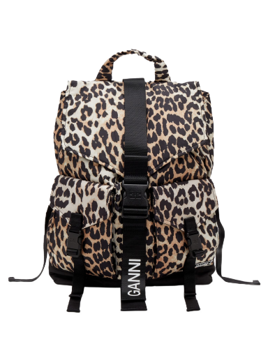 Reppu GANNI Recycled Tech Backpack Ruskea | A4757-943