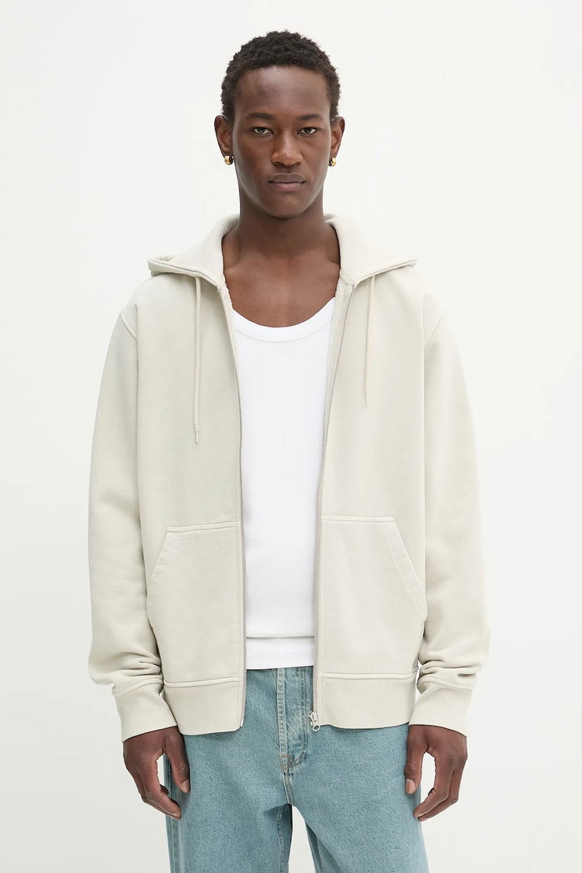 Huppari Samsoe Samsoe Samsoe Samsoe SAPIGMENT Full-Zip Hoodie Beige | M24300037