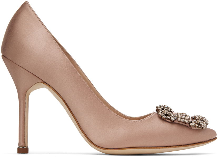Korut Manolo Blahnik Manolo Blahnik Hangisi Satin Pumps Vaaleanpunainen | 9XX-0669