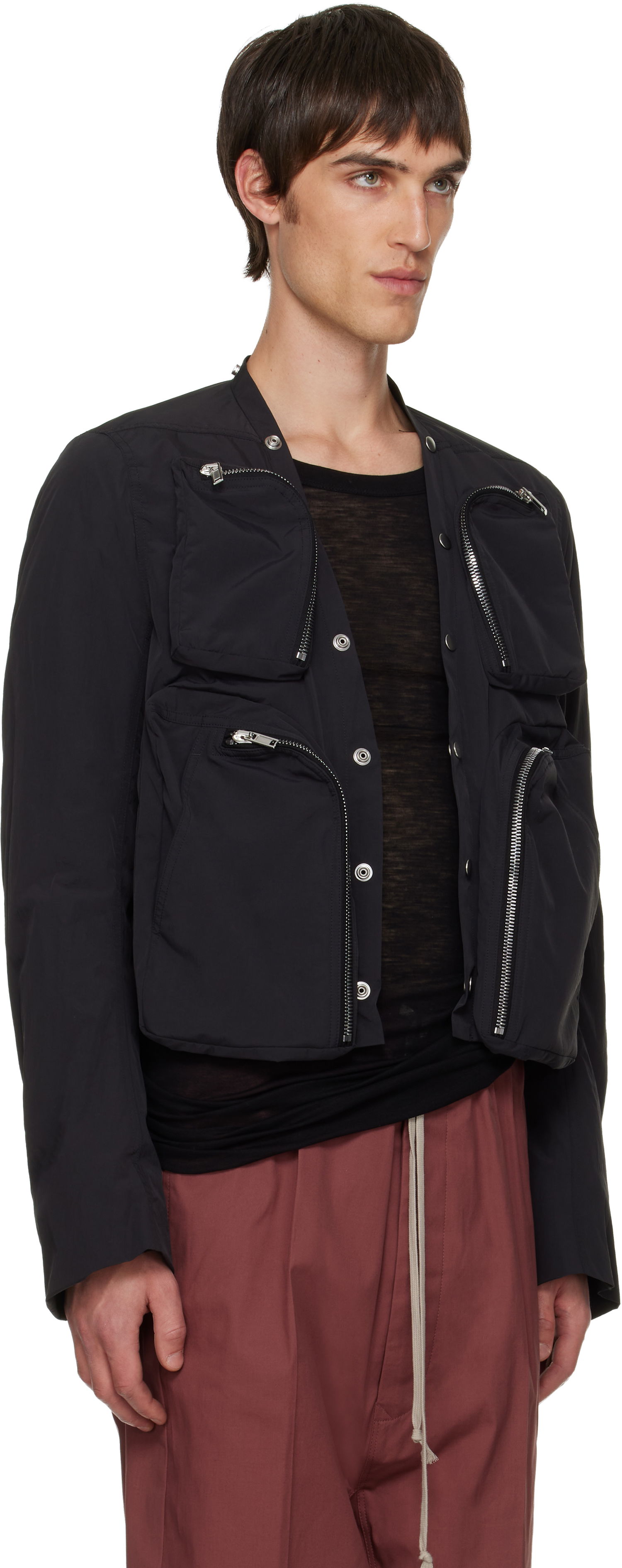 Bomber-takki Rick Owens Cargo Bomber Jacket Musta | RU02E1762 MT, 1