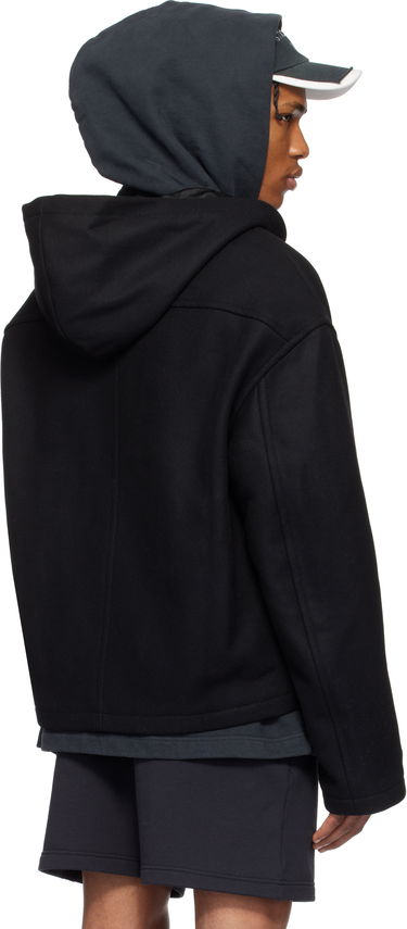 Takki Acne Studios Acne Studios Hooded Wool Blend Jacket Musta | B90811-, 2