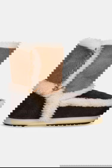 Tennarit ja kengät Moon Boot Two-Tone Suede Snow Boots with Shearling Trim EVX PATCH Ruskea | 80D1470060.MM05, 1