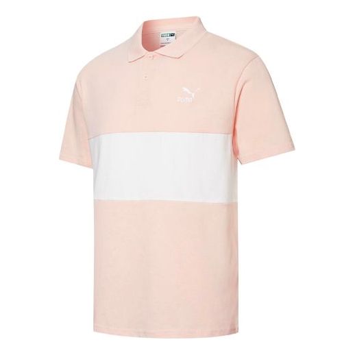 Poolopaita Puma Classics Patchwork Men's T-Shirt Vaaleanpunainen | 532699-27