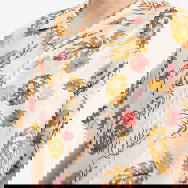 Paita BAPE A Bathing Ape Vacation Pattern Open Collar Shirt, Size Large Valkoinen | 001SRL301308M-WHT, 5