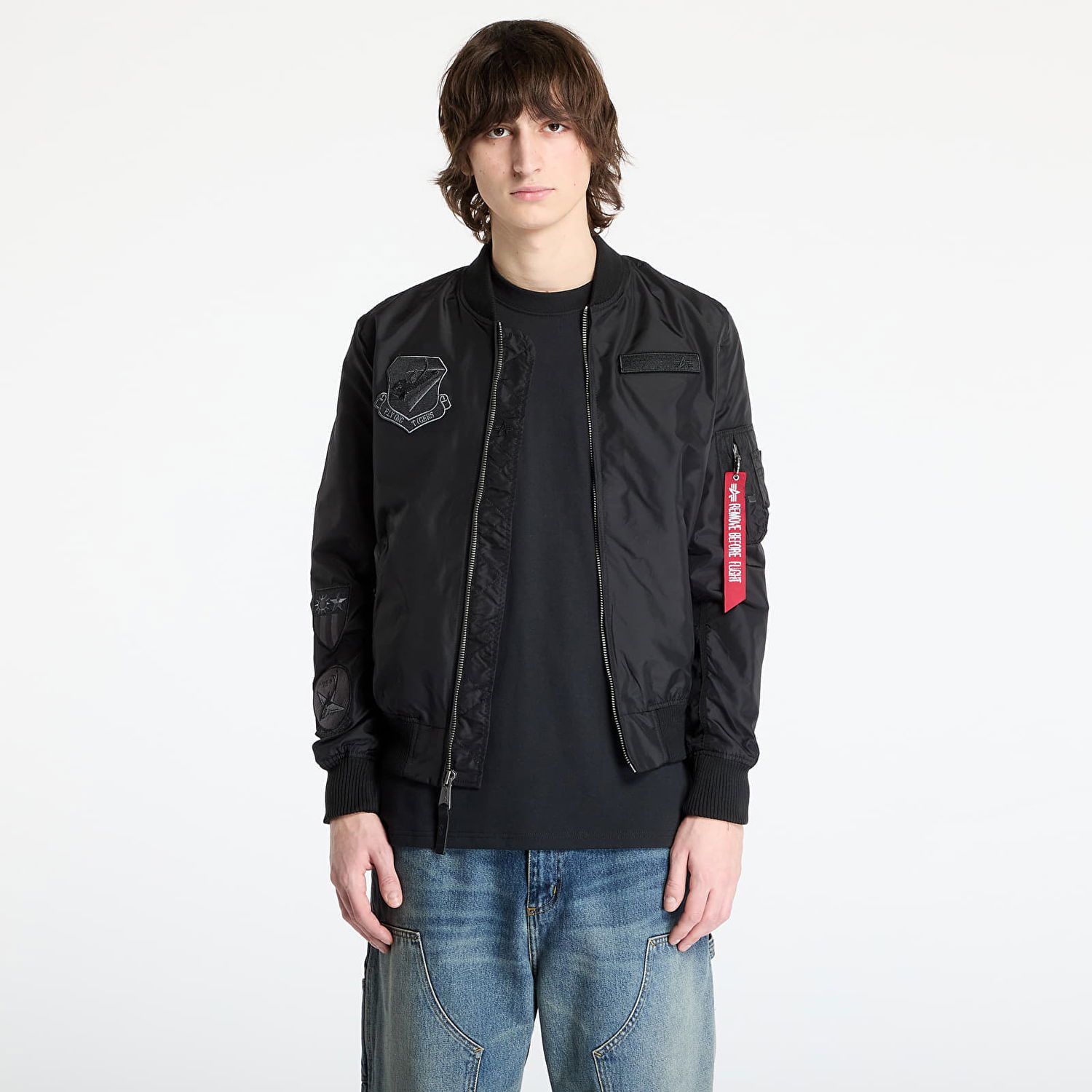 Bomber-takki Alpha Industries Alpha Industries MA-1 TT Flying Tigers Bomber Jacket Musta | 156129-03, 0