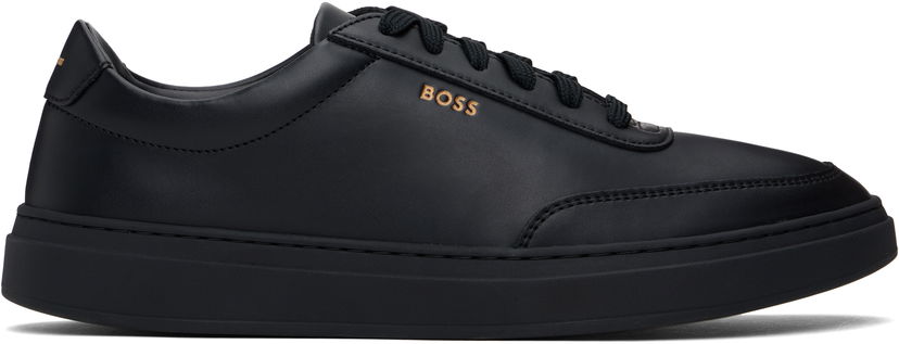 Tennarit ja kengät BOSS BOSS Coated-Leather Logo Musta | 50536504
