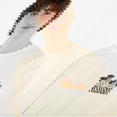 T-paita Pleasures T-Shirt Dynamic Short Sleeve Crewneck Beige | P25F046-ECRU, 1