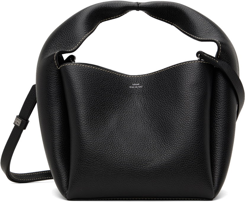 Olkalaukku TOTEME TOTEME Grained-Leather Bucket Bag Musta | 233-9111-613