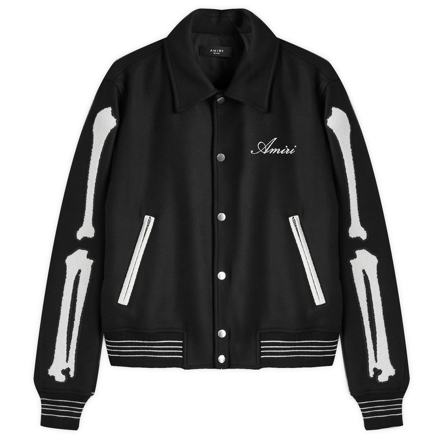 Bomber-takki AMIRI Varsity Bones Jacket Musta | AMOUVY1007-099, 0
