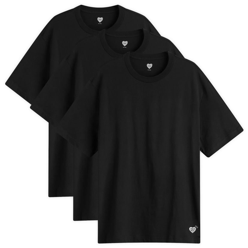 T-paita Human Made 3-Pack T-Shirts by Human Made, Size Large Musta | HM30CS037-BLK