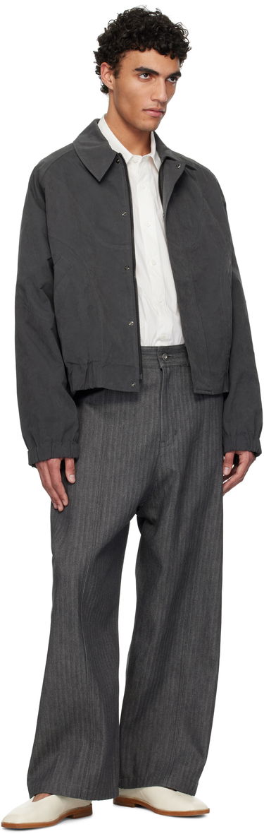 Housut sage NATION SAGE NATION Welt Striped Trousers Harmaa | S083 WELT TROUSER DENIM, 3