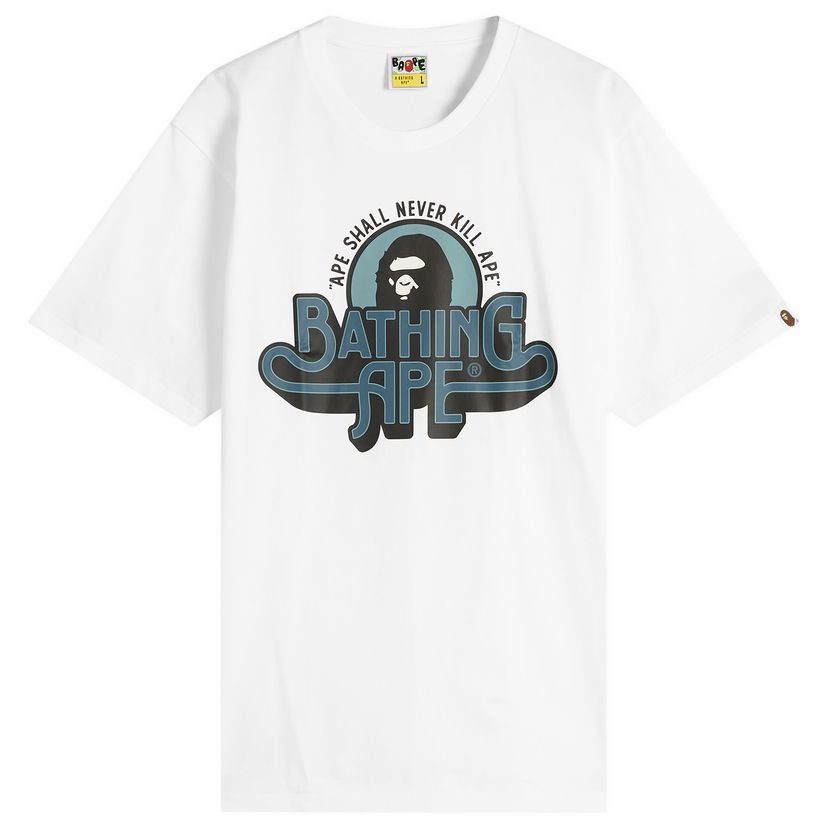 T-paita BAPE Bathing Ape Garment Logo T-Shirt, Size Small Valkoinen | 001TEL801048M-WHT