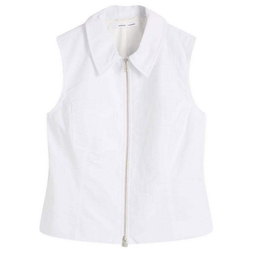 Liivi Samsoe Samsoe Sariana Zip-Up Vest Valkoinen | F25200052-110601TCX