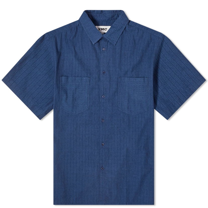 Paita YMC Mitchum Short Sleeve Shirt Tummansininen | P2WAO-40