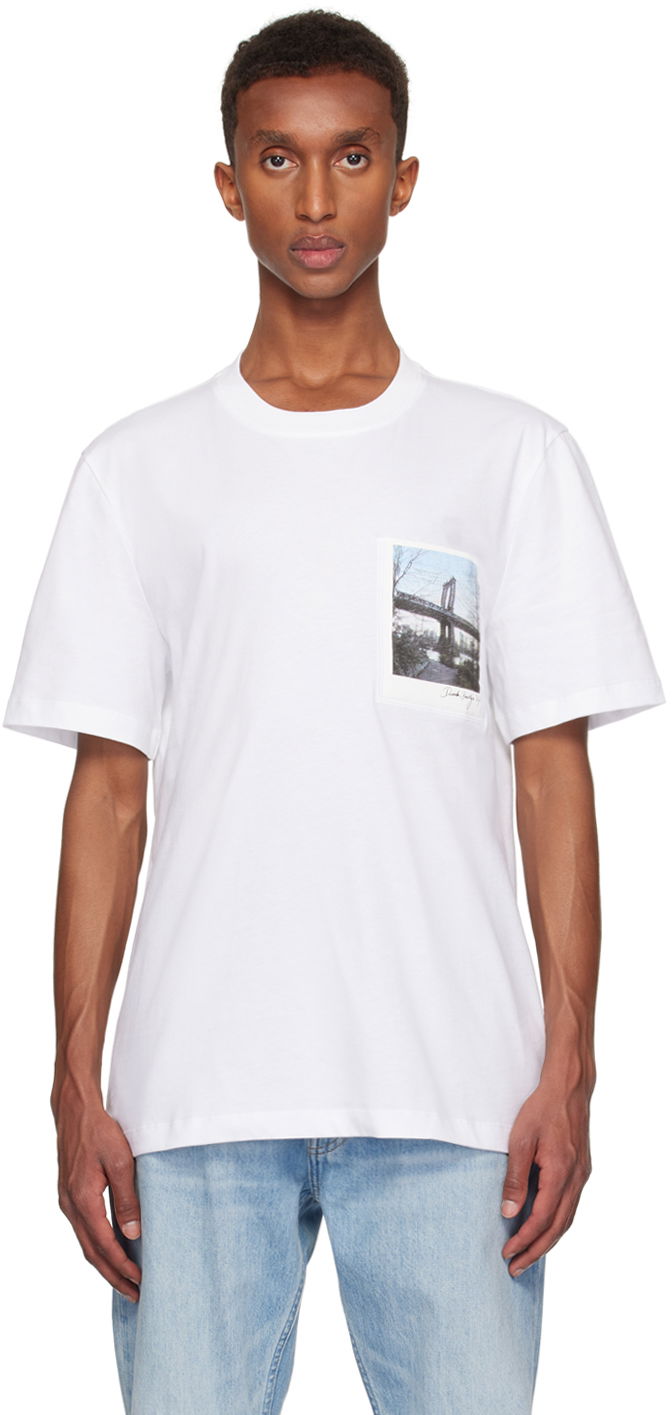 T-paita Helmut Lang Bridge Postcard T-Shirt Valkoinen | O06HM513