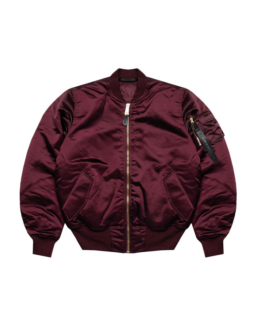 Bomber-takki Alpha Industries MA-1 Base Flight Jacket Burgundia | 756111-608