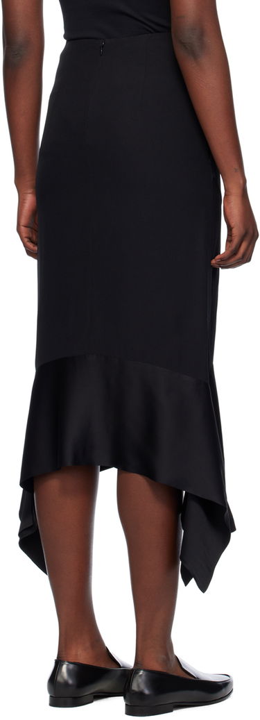 Hame TOTEME Asymmetrical Maxi Skirt Musta | 241-WRB1016-FB0020, 2
